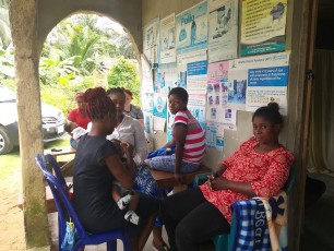 Clients at the PHC facility at Ikot Otu in Nsit Atai LGA